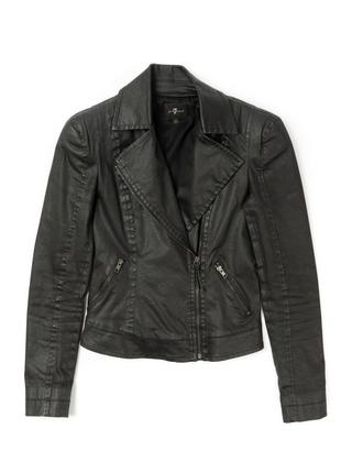 7 for all mankind asymmetric moto wax cotton jacket куртка