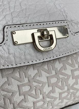 Оригинальный бежевый сумка dkny натуральная кожа с монограммой