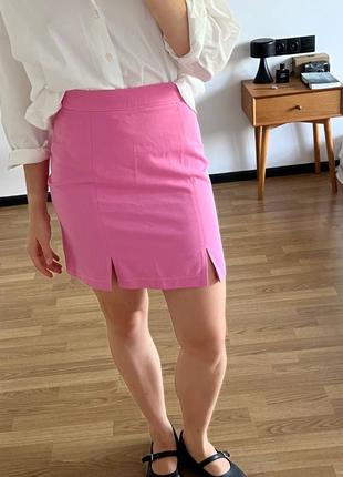 Розовая мини юбка the lace