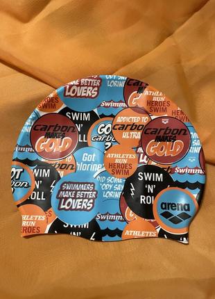 Шапочка для бассейну, для плавання,силиконовая шапочка для плавания,детская шапочка для бассейна arena,speedo,tyr