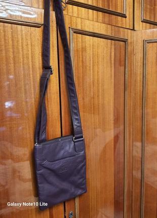 Rowallan hand made стильная сумка мягкая натуральная кожа  с плечевым кожаным ремнем