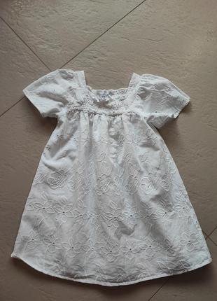 Платье белое primark 3-4 года
