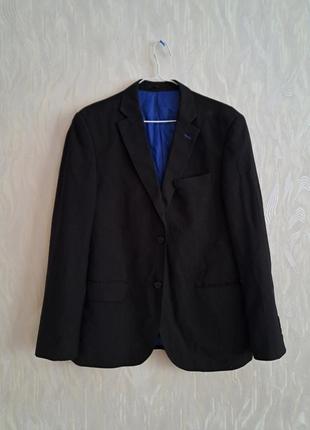 Пиджак,  блейзер чорний в чоловічому стилі
