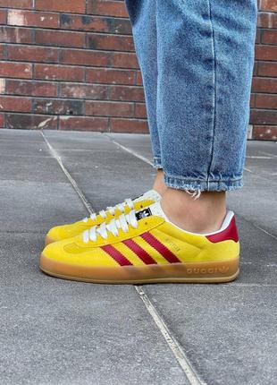 Кроссовки adidas x gucci gazelle yellow