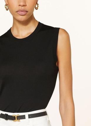 Блуза майка gap черная базовая итальянская шерсть мериноса меринос шерсть свитер мериносовый топ футболка топик блузка xs s