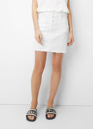 Стильная белая джинсовая юбка marc o'pоlo