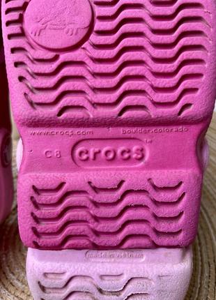 1+1=3 🔥 crocs c8 💗 16 см кроксы оригинал клоги сабо розовые фуксия