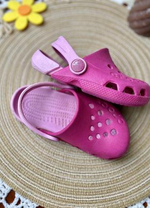 1+1=3 🔥 crocs c8 💗 16 см кроксы оригинал клоги сабо розовые фуксия