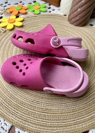 1+1=3 🔥 crocs c8 💗 16 см кроксы оригинал клоги сабо розовые фуксия