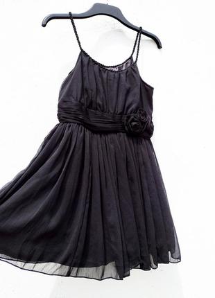 Пышное чёрное платье h&m
