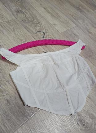 Белый топ корсет р 40