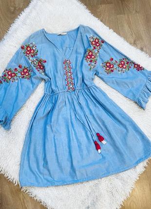 Платье с вышивкой вышиванка