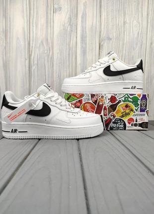 Кроссовки nike air force 1 af-1 white black4 фото