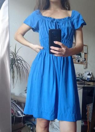 Літня синя сукня zara, блакитний сарафан