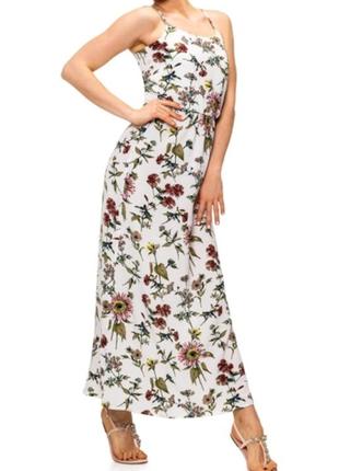 Невероятно красивое сарафан в пол, длинное платье на бретелях цветочный принт от only