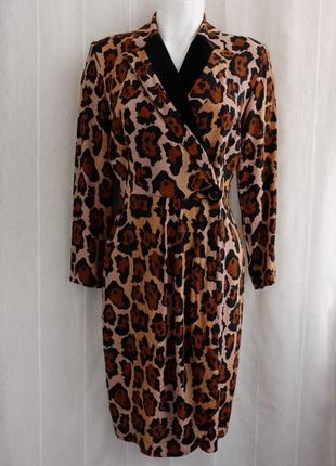 Леопардовое платье жакет от therese baumaire размер s