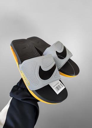 Шльопанці nike air max cirro slide sandals gray-yellow