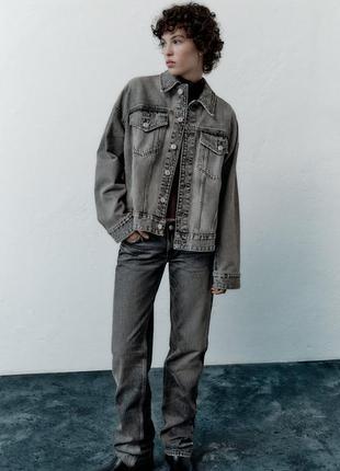 Новая серая джинсовая куртка деним zara h&amp;m cos джинсовка классическая levis asos