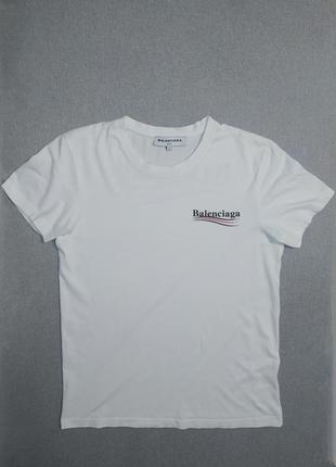 Фірмова бавовняна біла футболка, p. s (44) 🔥