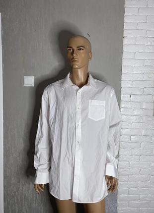 Хлопковая рубашка большой размер tailor &amp; cutter от george, xxl