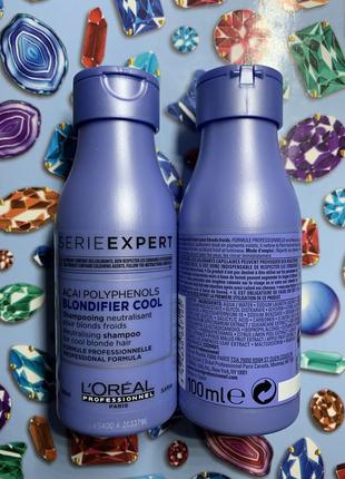 Шампунь для нейтрализации нежелательной желтизны волос l'oreal professionnel serie expert blondifier cool shampoo
