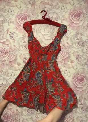Плаття у вінтажному стилі milkmaid бавовна квітковий принт warehouse m/l