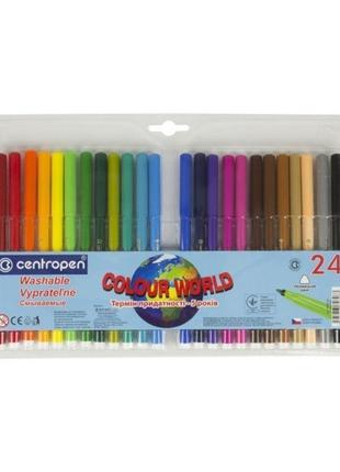 7550/24 фломастеры color world 24 цвета