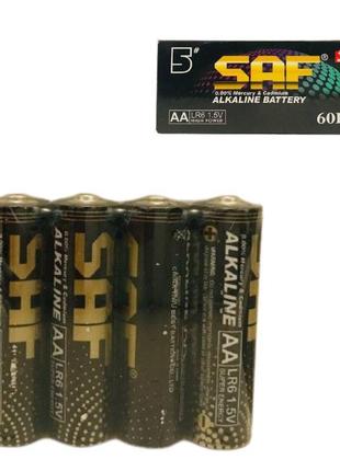 Батарейки aa saf alkaline, 1,5 v, 60 штук у коробці