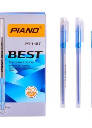 1157-рт ручка масляная piano, синяя паста, пластиковая основа