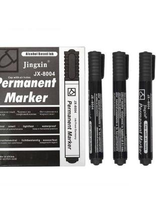 8004 jx  маркер перманетнтый, толстый, черный