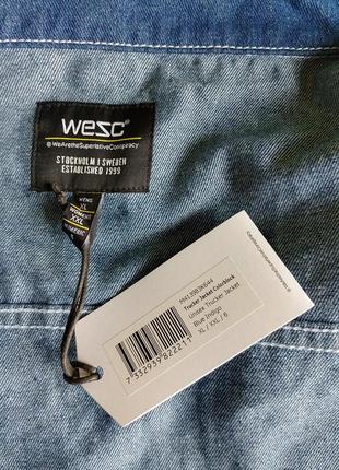 Джинсова куртка wesc trucker jacket colorblock, веск оригінал5 фото