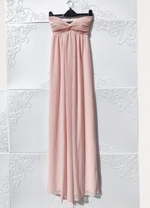 Очень нежное длинное розовое платье из фатина tally weijl