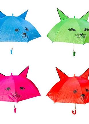 164-1 парасолька дитячий котик, 4 кольори, діаметр 85 см