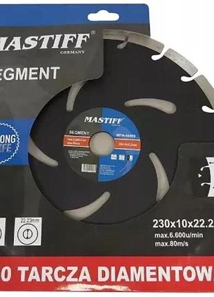 Диск алмазний сегментований відрізний mastiff чехія 230 х22,23мм для плитки каменю,бруківка