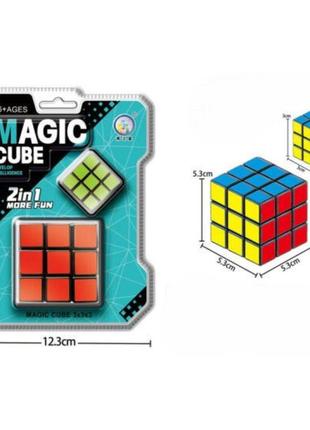750-201 кубик рубика, 2 вида, 5х5х5, 3х3х3 см. в слюде
