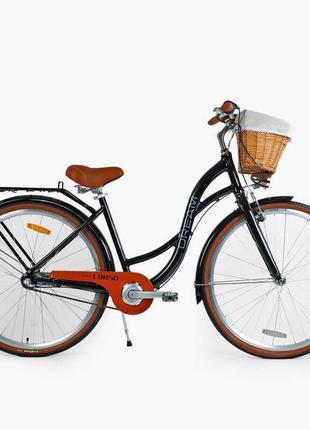 Велосипед міський corso "dream" dm-28707 (1) обладнання shimano nexus-3, 3 швидкості, алюмінієва рама, кошик,