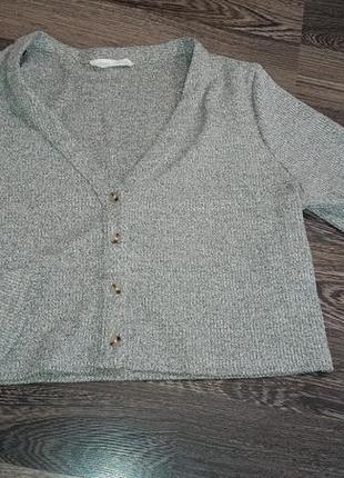Кофта лонгслив серая свитер