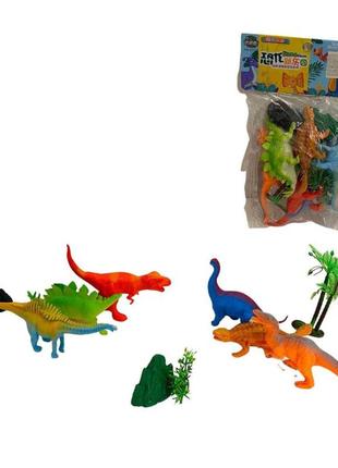 6212 динозавры, 6 штук, декорации, в пакете