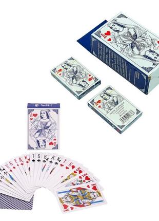 9817 карты игральные c покрытием на 36 штук, 12 пачек в коробке