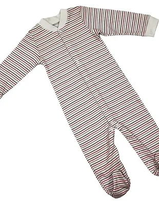 Человечек с закрытыми ножками р.74, белый, полоска flamingo 647-222