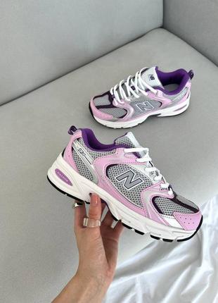 Кроссовки new balance 530 white silver pink