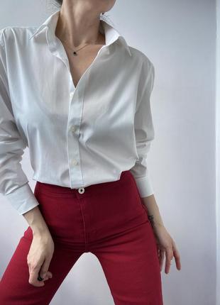 Базовая белая рубашка/рубашка от бренда olymp