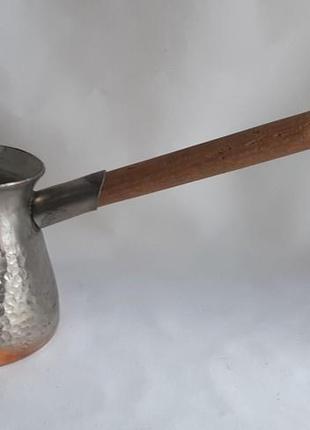 Турка (джезва) классическая, металл, с деревянной ручкой