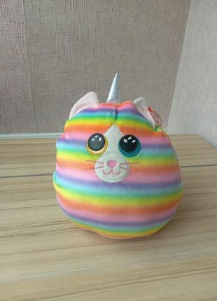 Игрушка-сквиш ty хезер кошка с рогом