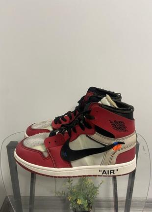 Рідкісні дорогі кросівки jordan 1 retro off white chicago