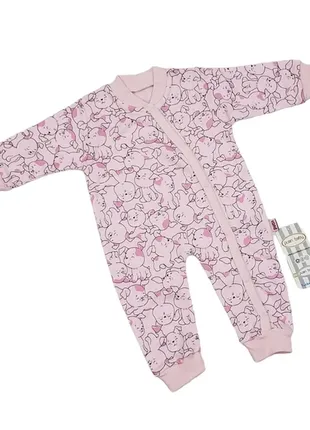 Чоловічок з відкритими ніжками для дівчинки, р.62, рожевий puan туреччина 5111-315