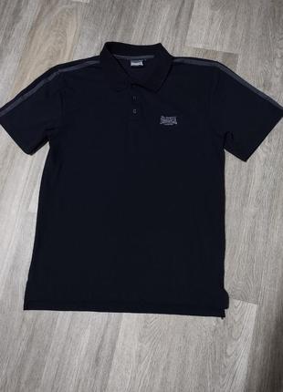 Мужская чёрная футболка / lonsdale / поло / мужская одежда / чоловічий одяг / чоловіча чорна футболка /