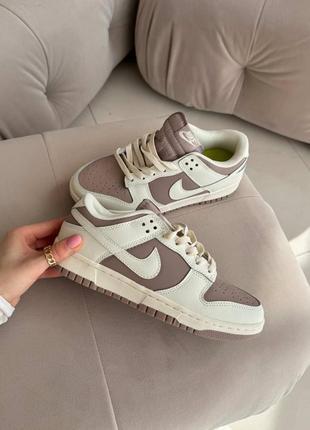 Кроссовки nike sb dunk low white brown