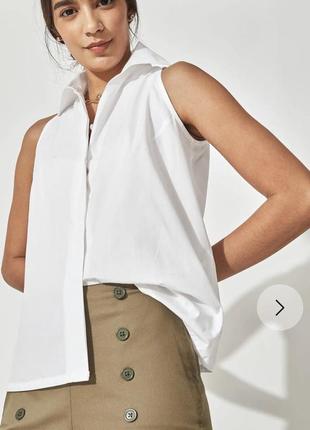 Рубашка безрукавка рубашка льняная рубашка без рукавов рубашка