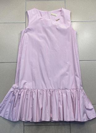 Літня жіноча сукня в смужку з рюшами розмір s-42